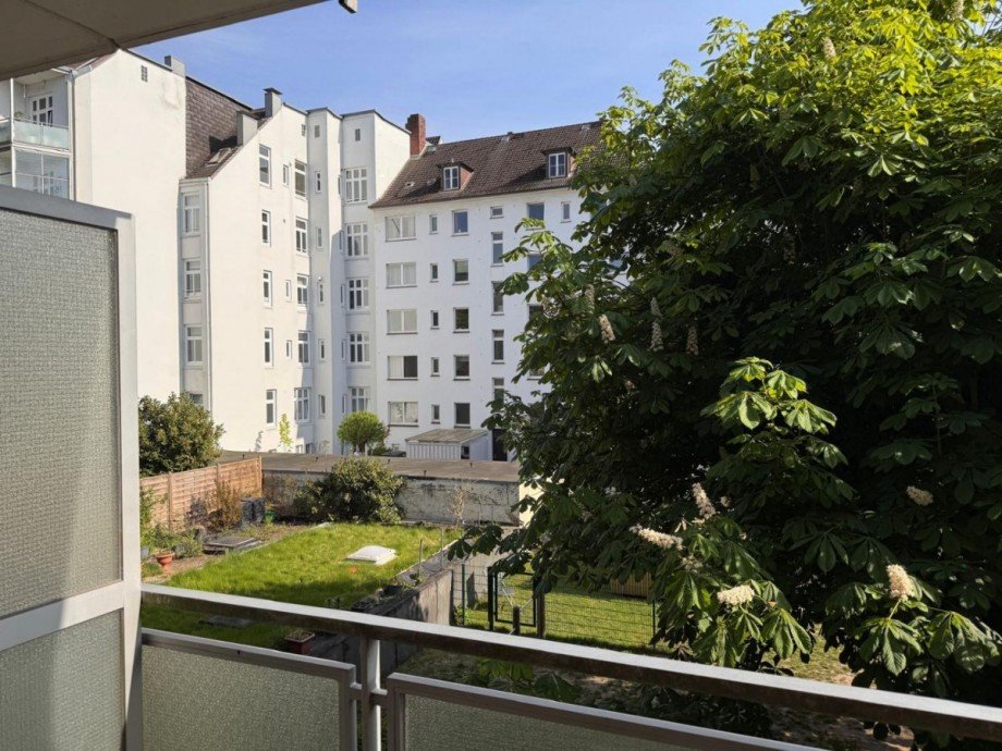 Blick vom Balkon Etagenwohnung Hamburg